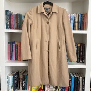Banana Republic Factory Store Wool Coat Size S Color Tan